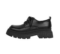 Oxford da Donna con Plateau Grosso E Stringato in Pelle, Confortevole, Suola Morbida, Punta Tonda, Scarpe Eleganti Antiscivolo, Scarpe con Suola Vintage(39EU)