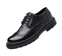 Oxford da Uomo, in Pelle di Lusso, con Lacci, Traspirante, Antiscivolo, con Suola in Gomma, Antiscivolo, da Sposa(43 EU)