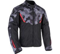Oxford Delta 1.0 Camo, giacca tessile impermeabile 5XL male Nero/Grigio/Rosso