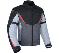 Oxford Delta Giacca tessile motociclistica, nero-grigio-rosso, taglia 5XL per maschi