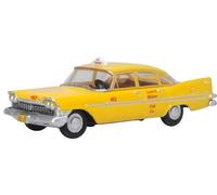 Oxford Diecast 1959 Plymouth Belvedere Taxi Yellow Tanner Yellow Cab Co. 1/87 (HO) Scala Diecast Model Car 87PS59002