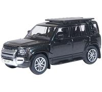Oxford Diecast 76ND110002 New Land Rover Defender 110 Explorer Santorini Black OO Gauge