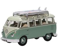 Oxford Diecast 76VWS005 Volkswagen T1 Samba Bus/Surfboards Turquoise/Blue White