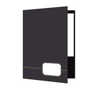 Oxford Exec Twin Pocket Folder, Monogram, 4 pezzi Letter Size Black/Gold