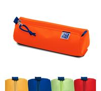 Oxford Federmäppchen für Mädchen und Jungen, Ø 7 cm rund, groß, langlebig, orang