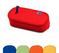 Oxford Federmäppchen für Mädchen und Jungen, oval, mit Stiftehalter, langlebig,