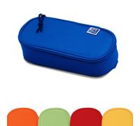 Oxford Federmäppchen für Mädchen und Jungen, oval, mit Stiftehalter, langlebig,