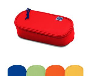 Oxford Federmäppchen für Mädchen und Jungen, oval, mit Stiftehalter, langlebig,