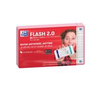 Oxford Flash 2.0 - 80 schede Bristol Flash Cards 7,5 x 12,5 cm, piccoli quadri rosa