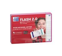 Oxford Flash 2.0-80 spine Bristol Flash Cards A6 (10,5 x 14,8 cm) con cornice fucsia