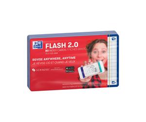 Oxford Flash 2.0 Index Cards A7, Flashcards, 75 x 125 mm, Squared, Navy Blue, Pa
