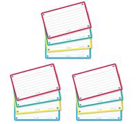 Oxford Flash Cards, Revision Cards, Assorted Colours, Ruled, 7.5 x 12.5 cm (Pack