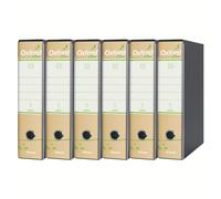 OXFORD GREEN G85 Registratore con Custodia Dorso 8 cm Avana 6 pezzi