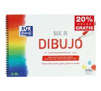 Oxford Hamelin Blocco Da Disegno Scolastico A4+ 20 Fogli Lisci Microperforati Copertina Morbida Doppia Spirale 130gr