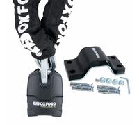Oxford Hardcore XC13 - Lucchetto a catena e lucchetto per moto, 3 chiavi ad alta sicurezza, con forza di ancoraggio Oxford, antifurto (2 m)