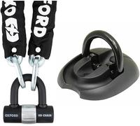 Oxford HD - Lucchetto a catena per moto, doppio lucchetto con ancoraggio a terra Triton, protezione antifurto per bicicletta, 1,5 m (2 m)