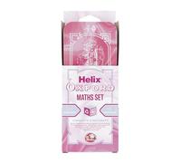 Oxford Helix - Set per matematica, 9 pezzi, con righello, bussola, goniometro, matita e gomma, per scuola, esami e studenti