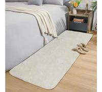 Oxford Homeware Tappeti Soggiorno - Soffici Tappeti Crema per Camera da Letto, Passatoia per Corridoio 60 x 220 cm Antiscivolo - Tappeto Moderno Super Morbido Tappeti Lavabili