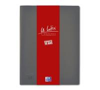 OXFORD Le Lutin® - Proteggi documenti originali A4, 80 viste, 40 tasche, copertina in PVC, colore: Grigio