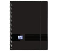 Oxford Live & Go, Cartella per buste in plastica A4, 30 custodie trasparenti, colore: nero