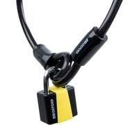 Oxford Loop Lock 10, blocco del cavo male Nero/Giallo