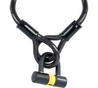 Oxford Loop Lock 15, blocco del cavo male Nero/Giallo
