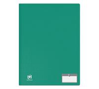 OXFORD Memphis - Set di 10 pellicole proteggi documenti, formato A4, 80 viste, 40 tasche, in polipro, colore: verde