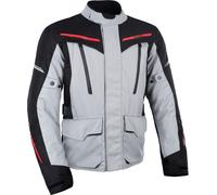 Oxford Metro 2.0, giacca tessile impermeabile 3XL male Grigio Chiaro/Nero/Rosso