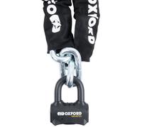 Oxford Nemesis LK473 - Lucchetto a catena con anello rotondo da 16 mm, per moto, 1,5 m, colore: nero