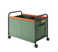 Oxford Nizer - Cesto portabiancheria a doppio scomparto con ruote, per vestiti e giocattoli, portatile, 63,5 x 37 x 48,5 cm, perfetto per la casa e la scuola materna