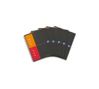 Oxford NOTEBOOK - Taccuini a spirale A5+ 160 p, 80 g, 5 x 5 cm, colore: Grigio