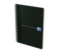 Oxford Office Notebook Wirebound Polypropylene Ruled 180pp 90gsm A5 Smart Black