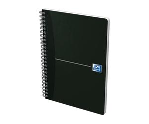 Oxford Office Notebook Wirebound Polypropylene Ruled 180pp 90gsm A5 Smart Black