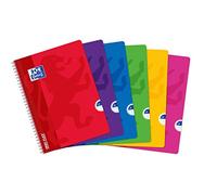 Oxford Openflex - Quaderno a spirale, formato A4, 180 pagine, 180 pagine, colori assortiti