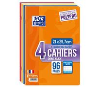 Oxford Openflex - Set di 4 quaderni 96 pagine, A4 Colori assortiti