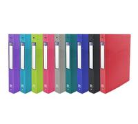 OXFORD Osmose - Raccoglitore A4, dorso 40 mm, 4 anelli rotondi, copertina in polipro, colori assortiti