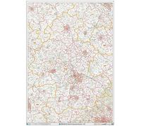 Oxford - OX - Mappa del muro del codice postale - Carta