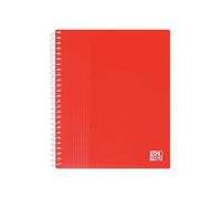 OXFORD Porta spine bristol A5 School Life 80 viste / 40 tasche Copertina Polypro Rosso