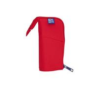 Oxford Portapenne con chiusura lampo, colore: rosso, Colore: rosso, 20,5 x 10,5 x 2,7 cm, Astuccio