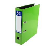 Oxford Premium A4 Lever Arch File, Bright Green Single Folder, Heavy Duty Light