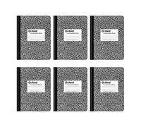 Oxford Quaderni di composizione, carta a righe universitaria, 24 x 19 cm, 100 fogli, nero, confezione da 6 (63767)