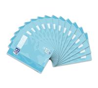 Oxford Quaderno A4 Touch, 16 fogli, rigatura 26, a quadretti, 15 pezzi, blu pastello