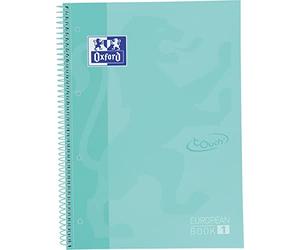 Oxford Quaderno Eook 1 School Te DIN A4+ 80 fogli a quadretti 5 mm con margine verde menta pastello