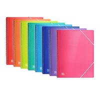 Oxford Raccoglitore ad anelli, formato A4, urbano, con 20 custodie, in plastica, colore casuale, 1 pezzo