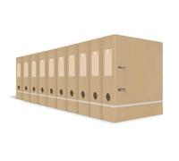 Oxford - Raccoglitore formato A4, 10 pezzi, colore: Beige