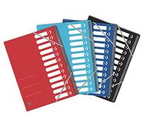 Oxford - Raccoglitore TopFile+ 12 posizioni formato A4, chiusura elastica, copertina multistrato, con graffetta, colore casuale