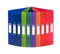 Oxford Raccoglitori ad anelli A4, colori assortiti, 10 cartelle flessibili a 2 anelli, 40 mm