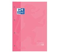 Oxford Ricambio A4, 80 fogli, griglia 5 x 5, colore rosa gomma