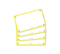 Oxford - Schede flash di Oxford, vuote con cornice gialla, confezione da 80, 7,5 x 12,5 cm, dimensioni 400133895