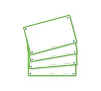 Oxford - Schede flash di Oxford, vuote con cornice verde, confezione da 80, dimensioni 7,5 x 12,5 cm